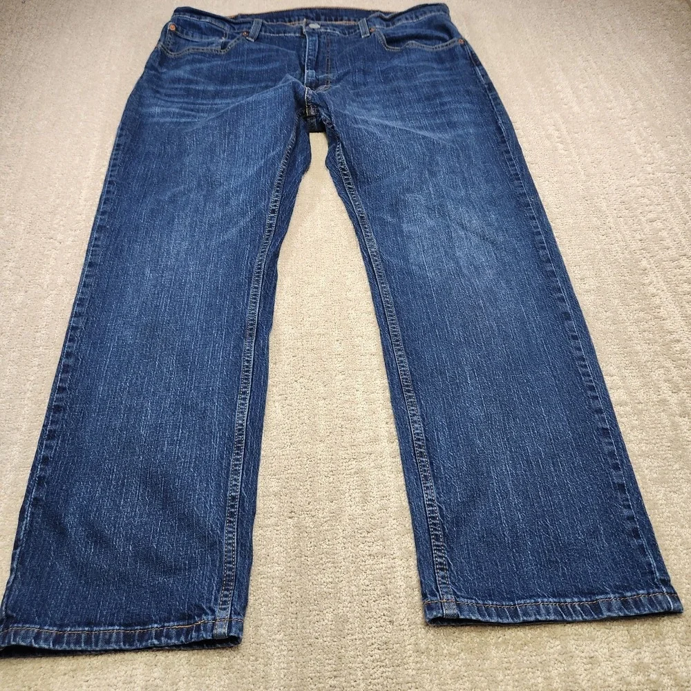 Levis 559 Jeans Mens 38x30 Relaxed Straight‎ Leg Denim Y2K Whiskers Blue